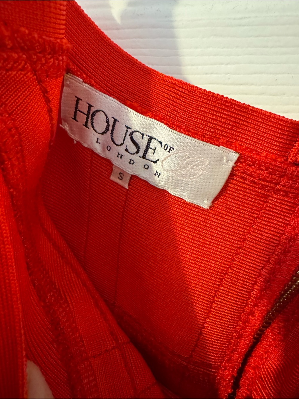 House of CB BELICE Red Tie Waist Bandage Dress - Picture 3 of 4